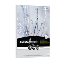 Astrodesigns 65lb Cover Paper - 8.5" W x 11" H - Metallic White Silver - 50 Pack-50 sheets of Metallic White Silver Cardstock