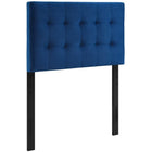 Modway Lily Biscuit Tufted Performance Velvet Twin Headboard - Navy-Luxurious Modern Twin Headboard