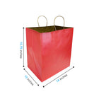 Reliabag Paper Bags - Twist Handles - 14" W x 10" D x 15.75" H - Red - 150 Pack-Re-enforced Twisted Twine Handles