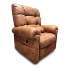 Journey Perfect Sleep Chair Deluxe Plus 2 Zone Heat Massage Miralux Recliner - Saddle-Powered lift recliner design supports sitting, relaxing, reclining, and sleeping in one chair