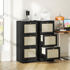 HOMCOM 3-Drawer Letter/A4 Filing Cabinet Lockable - Black-Adjustable metal bars fit both A4 and letter-size files with ease
