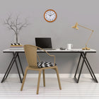 Swingline 12" Woodgrain Round Wall Clock-With black numbers and hour, minute and second hands on a white dial, this clock is easy to read and provides accurate time, thanks to a quartz sweep silent movement