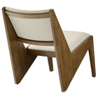 Modway Rylina Vegan Leather Accent Chairs - Weathered Oak Stone - Set of 2-Assembly Required