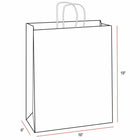 Eddie's 100% Recycled Kraft Shopper Paper Bag - 16" x 6" x 19" - Kraft - 100 Pack (226207-100)-16"W x 6"D x 19"H