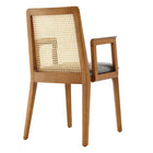 Modway Monarch Wood and Rattan Dining Armchair - Honey/Natural/Grey-7