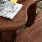 Modway Hackney Mango Wood Nesting Coffee Table Set - Walnut - Set of 2-3-Leg Design