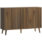 HOMCOM 47.2" L Sideboard Buffet Cabinet with Storage - Brown-Fluted door panels add a touch of elegance