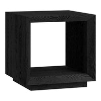 Hudson&Canal Evie 22"W Rectangular Side Table - Black Grain-A modern contemporary design for your living room, den, and more