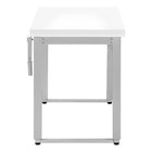 Monarch Specialties 7683 48" Computer Desk - White/Adj.Height/ Silver Metal-8