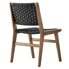 Modway Saoirse Woven Rope Wood Dining Side Chair - Walnut/Black - 2 Pack-9