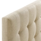 Modway Emily Upholstered Fabric King Headboard - Beige-Fiberboard and plywood frame