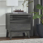 Modway Render Nightstand - Charcoal-Smooth Wood Green Laminate