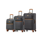 Champs Classic II 3-Piece Softside Luggage Set - Lightweight - Black-From the Classic II Collection