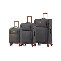 Champs Classic II 3-Piece Softside Luggage Set - Lightweight - Black-From the Classic II Collection