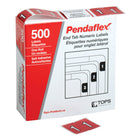 Pendaflex Numeric End Tab Red Filing Labels - 1 - 500 Pack-Size: 1-1/4"W x 15/16" H