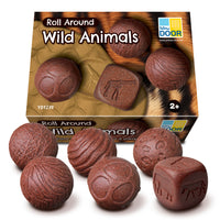 Yellow Door Roll Around - Wild Animals-Take a walk on the wild side with this intriguing set of rollers featuring iconic wild animals: giraffe, zebra, tiger, leopard, and elephant