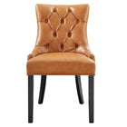 Modway Regent Tufted Vegan Leather Dining Chair - Tan-Assembly Required