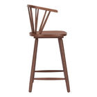 Zuo Stenger Counter Stool - Walnut - Set of 2-Dimensions: 17.9" L x 20.1" W x 38.6" H