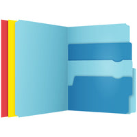 Pendaflex Assorted Divide It Up File Folders - Letter Size - 24 Pack-Multi-section file folders