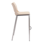 Zuo Ace Barstool - Light Pink/Silver - Set of 2-3 year limited warranty