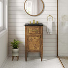 Modway Elysian 18" Wood Bathroom Vanity - Black/Brown-8" Centerset Holes