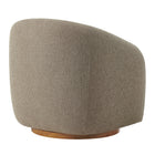 Modway Holland Swivel Chenille Fabric Armchair - Taupe-Non-Marking Glides