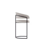 Manhattan Comfort Augusta 22.8" Modern Leatherette Upholstered Counter Stool - Light Grey - 2 Pack-Made to Last. Commercial Grade Product