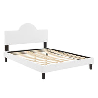 Modway Soleil Performance Velvet King Bed - White-King Bed