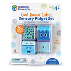 Learning Resources-2 Cool Down Cubes Sensory Fidget Set - 2 Sets-Kid-Friendly Calming Activities: Kids can explore this sensory toy's included guide to learn new ways to cool down, regulate emotions, and reduce anxiety!
