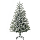HOMCOM 5' Snow-Flocked Artificial Christmas Tree with 521 Tips - Green-5ft tall artificial Christmas tree in a realistic tree style 