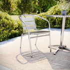 Flash Furniture Heavy Duty Commercial Aluminum Indoor-Outdoor Restaurant Stack Chair with Triple Slat Back-Stacks up to 20 Chairs High