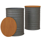 HOMCOM Nesting Tables - Grey-Includes two coffee tables, a good addition to your home
