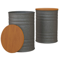 HOMCOM Nesting Tables - Grey-Includes two coffee tables, a good addition to your home