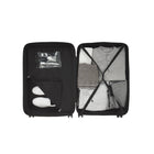 Bondstreet Panoramic 30.5" ABS/PC Hardside Check-in Luggage - Black-Lined interior with dividing panel, practical pockets, and tightening straps to keep content organized and in place