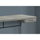 Monarch Specialties 7445 48" Computer Desk - Grey Reclaimed Wood/Glass Panels-Compact enough for condos, lofts or apartments