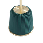 Manhattan Comfort Anderson 15.75" Modern Leatherette Upholstered End Table - Green - Set of 2-Features Modern Round Gold Base
