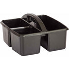 Teacher Created Resources Plastic Storage Caddy - Black - 6 Pack-Made from durable plastic and includes divided compartments for easy organizing.