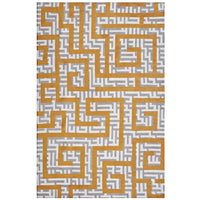 Modway Nahia Geometric Maze Area Rug - 5 ft W x 8 ft L - Ivory Light Grey/Banana Yellow-Geometric Maze Area Rug
