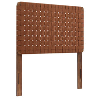Modway Sparta Weave Vegan Leather Twin Headboard - Walnut Brown-Twin Size Headboard Only