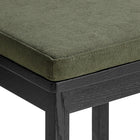Modway Jax Oak Wood Dining Chair With Wavy Razor Back and Cushion - Black Sage-8