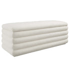 Modway Mezzo Boucle Upholstered Storage Bench - Cloud-Channel Tufted
