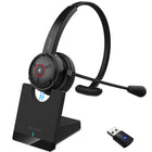 Delton 50X Pro Wireless Noise Canceling Bluetooth Mono Computer On-Ear Headset - Black-This wireless usb headset offers 35 hours of talk time, 40 hours of playtime, and up to 400 hours of standby time.