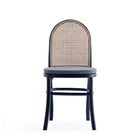Manhattan Comfort Paragon 17.52" Industry Chic Upholstered Dining Chair - Black and Grey - Set of 4-Delivered to you Fully Assembled! No Assembly Required