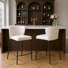 Zuo Linz Counter Stool - Cream - Set of 2-Assembly not required