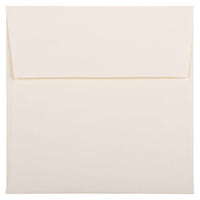 JAM Paper Square Strathmore Invitation Envelopes - 6" x 6" - Natural White Wove - 25 Pack (191278)-Strathmore Natural White Wove Square Envelopes