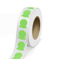 JAM Paper Standard Label Rolls - Ribbon Shaped - 1 5/8 x 2 - Neon Green - 125 Labels/Roll-Colour: Neon Green | Make your mail stand out with colourful shipping address labels.