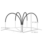 PawHut Dog Agility Training Equipment 4-Piece Set with Weave Poles - Black-Made of plastic material for stability 