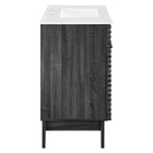 Modway Render 36" Bathroom Vanity - Charcoal/White-Full-Extension Drawers