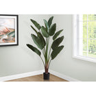 Monarch Specialties 83" Artificial Indoor Palm Tree - Floor - Black Pot-Firmly embedded in a neutral 8 inch, plastic black pot suitable for any décor style