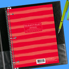 Quad-Ruled Notebook - 10-1/2" H x 8" W - 4:1 Squares - 200 Pages - Assorted Colours-Quad Ruled Pages: 4 squares per inch grid ruling supports precise calculations, charts, graphs, diagrams, and technical notes.